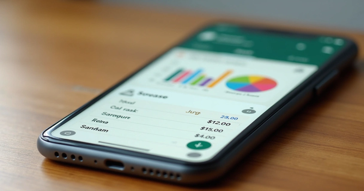 Relatório financeiro no WhatsApp mostrando gráfico de gastos mensais 