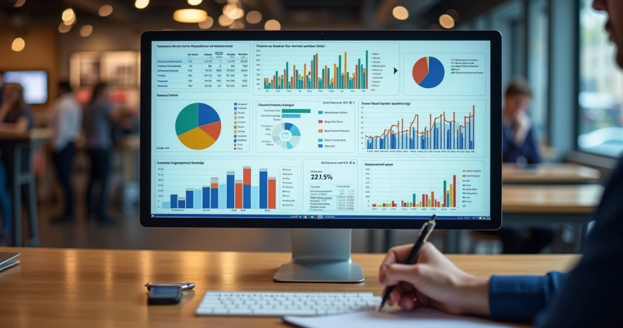 Tela de ERP mostrando relatórios gerenciais de uma loja