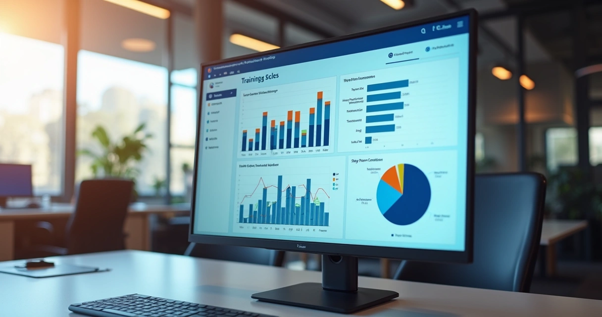 Dashboard digital exibindo análise dos dados dos quatro níveis de avaliação 
