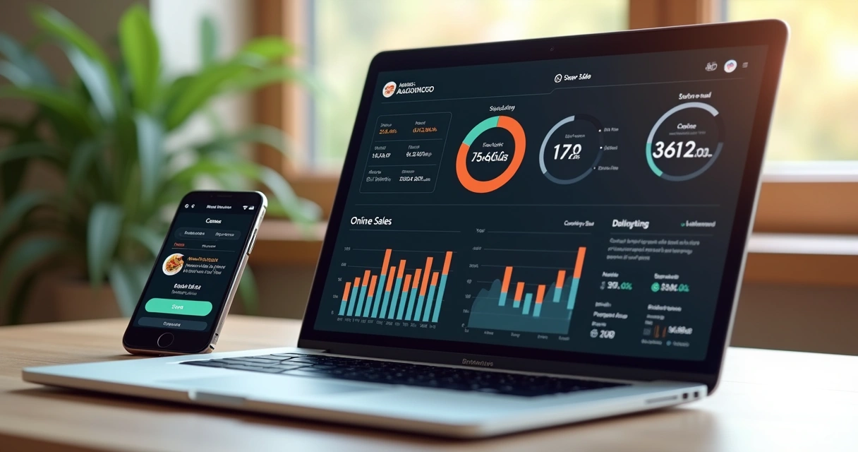 Painel de relatórios e estatísticas de pedidos de delivery