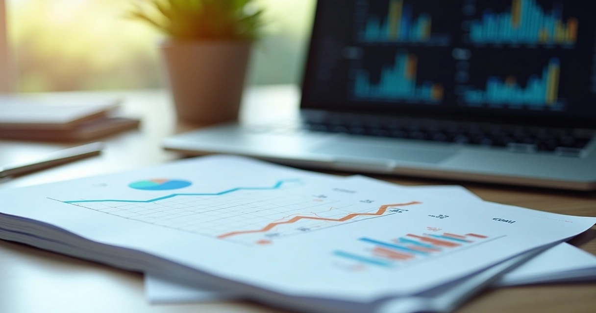 Relatórios com gráficos de riscos e segurança de influenciador digital 