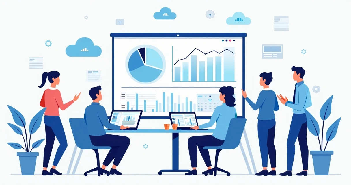Relatório financeiro em tempo real mostrando gráficos e métricas 