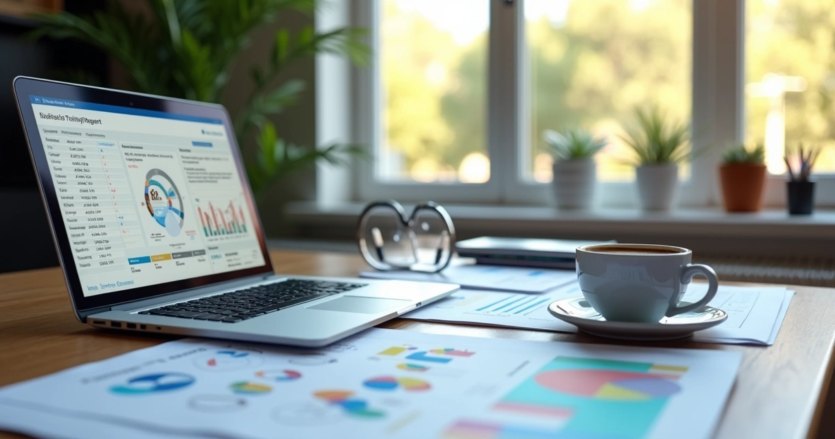 Planilhas e gráficos de treinamentos abertos em notebook