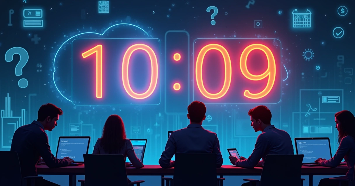 Relógio digital mostra contagem regressiva para fechamento do mercado 