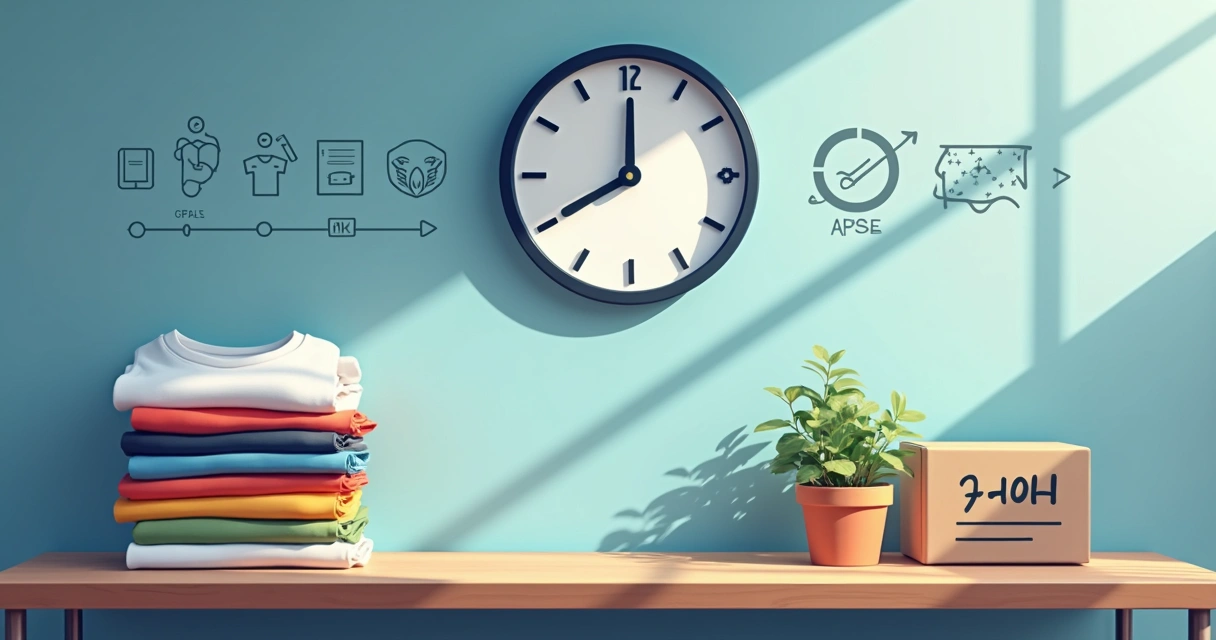 Relógio indicando prazo de 24 horas para camisetas personalizadas