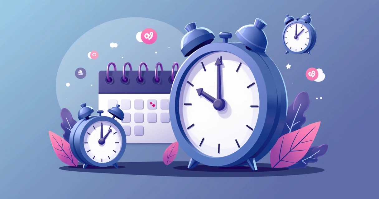 Representação de um grande relógio digital mostrando contagem regressiva e símbolo do TikTok ao lado 
