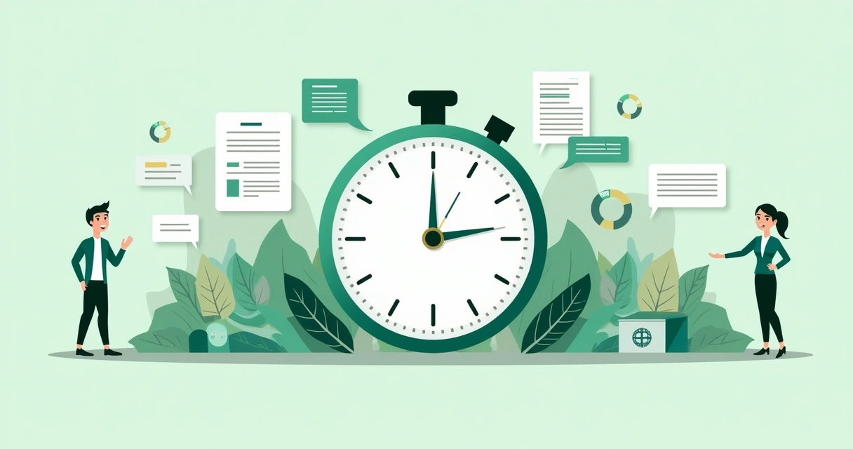 Relógio ilustrativo marcando tempo de atendimento ao cliente 
