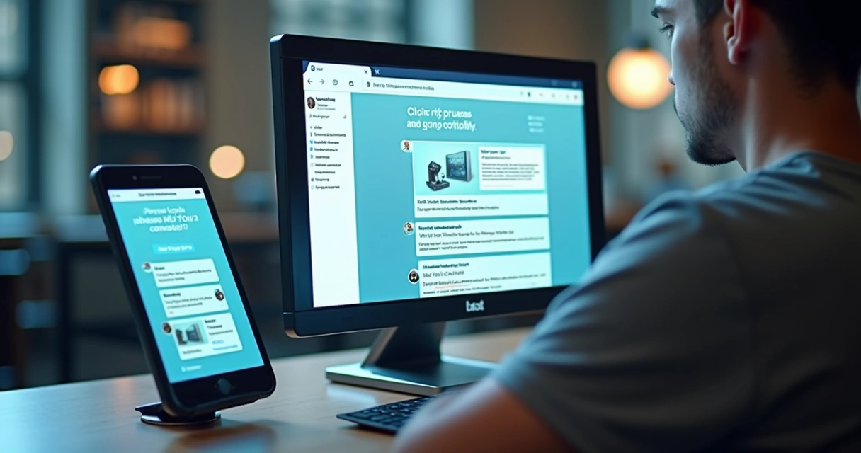 Exemplo visual de anúncios de remarketing sendo entregues após interação no site, com chatbot conversando com o usuário. 