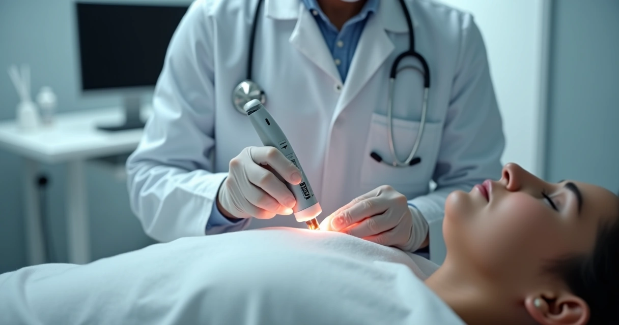 Procedimento a laser para remoção de plicoma anal. 