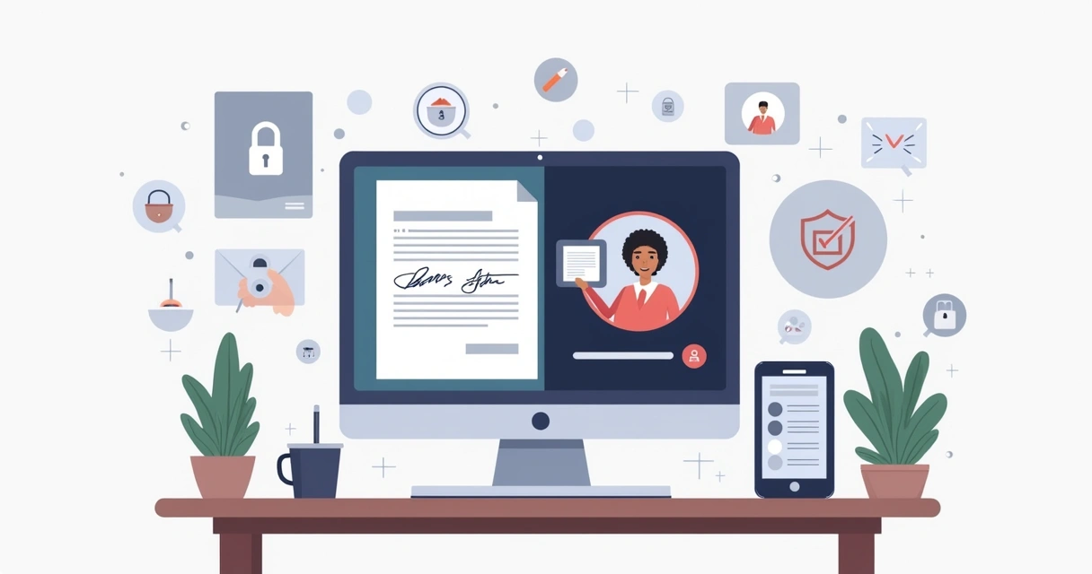 Remote digital contract witnessing process 