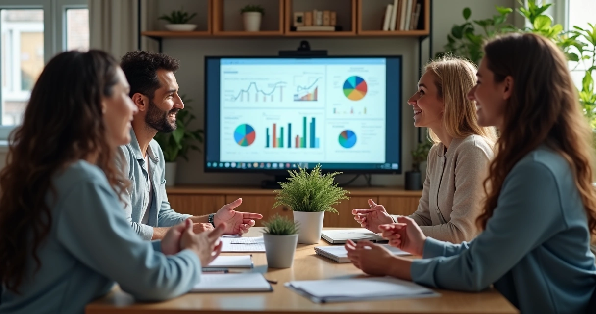 Remote team members offering virtual support via video conference