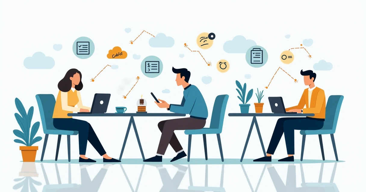 Remote employees signing documents digitally from different devices and locations 