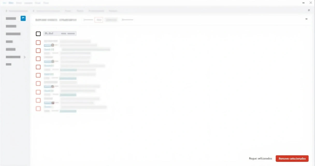 Tela do Power Apps exibindo uma lista com registros e caixas de seleção para exclusão múltipla 