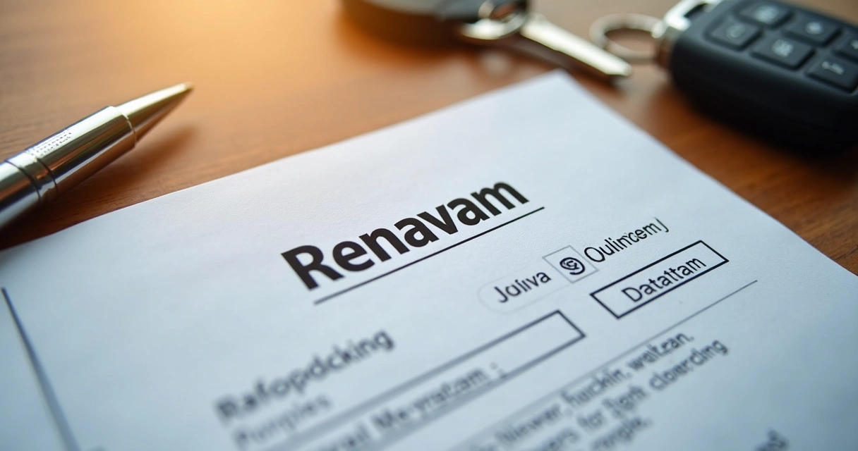 Exemplo do número Renavam destacado em um documento de veículo 