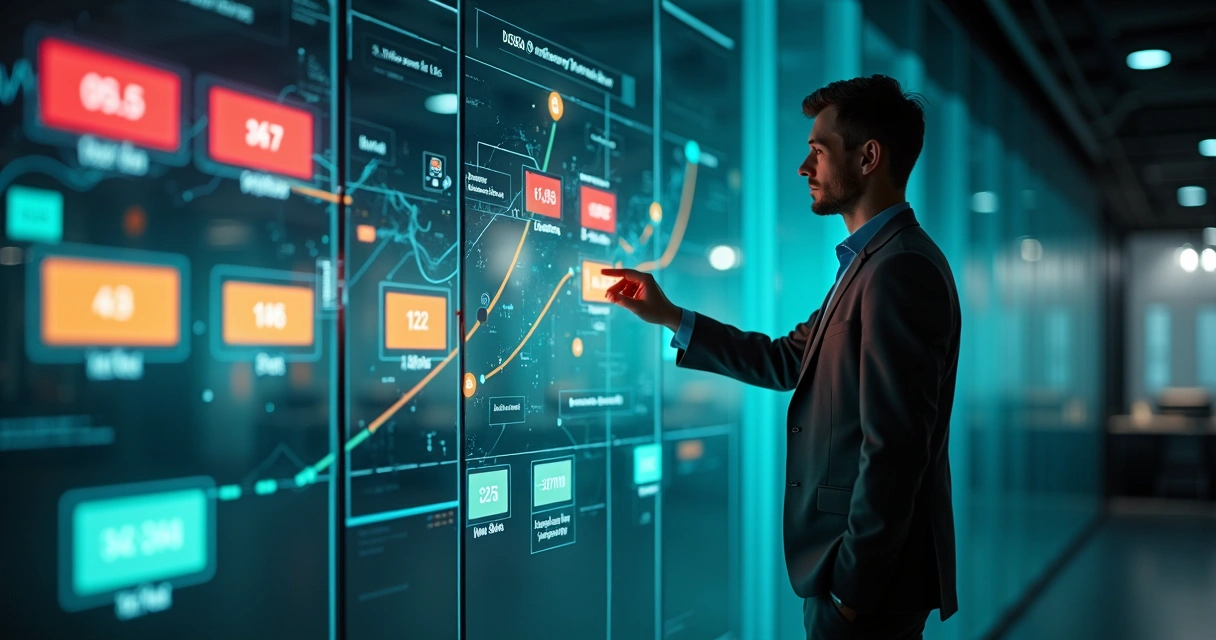 Gestor usa grande painel digital para reorganizar dívidas em cenário tecnológico 