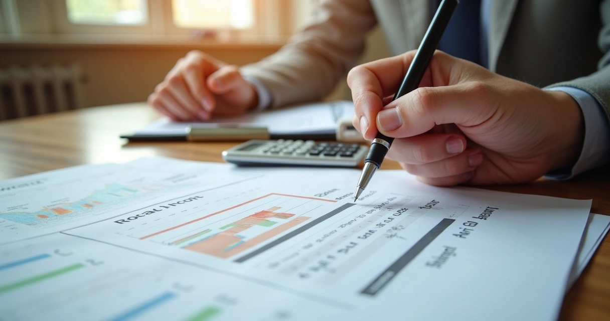 Rental property portfolio income chart with DSCR calculation notes 