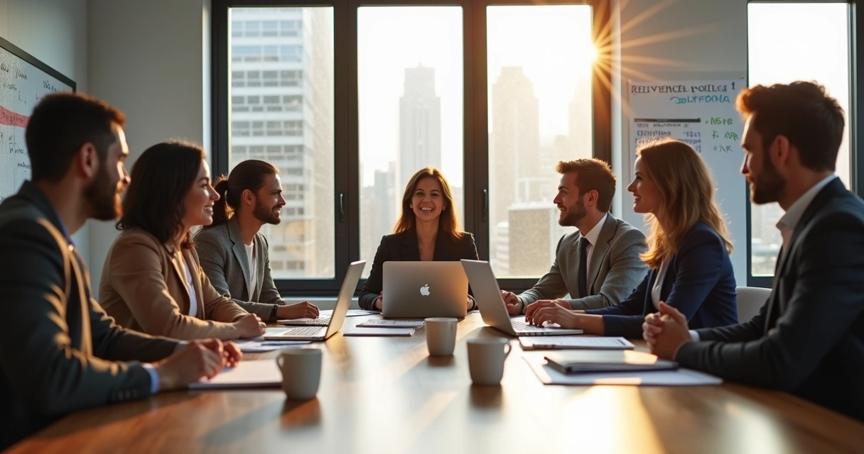 Team of HR professionals reviewing repayment policies 