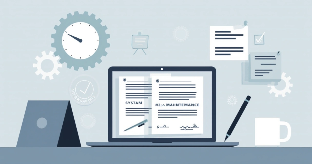 Contratos e papéis organizados numa mesa com caneta e xícara de café