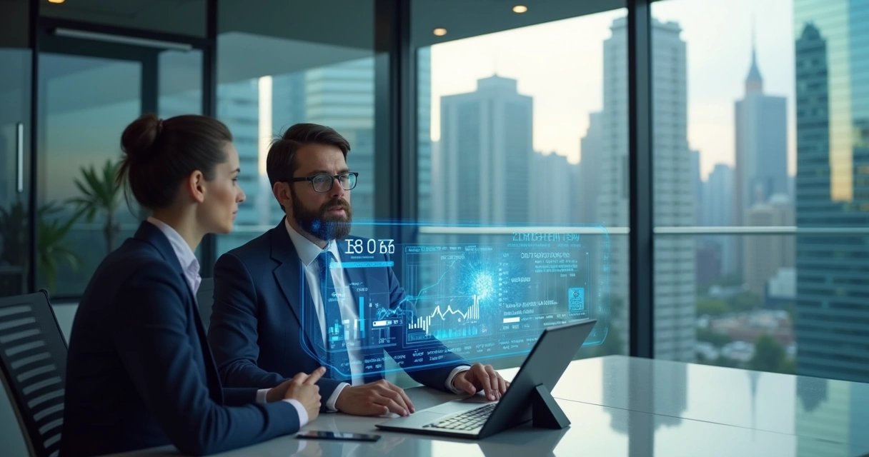 Representante comercial negociando com IA 