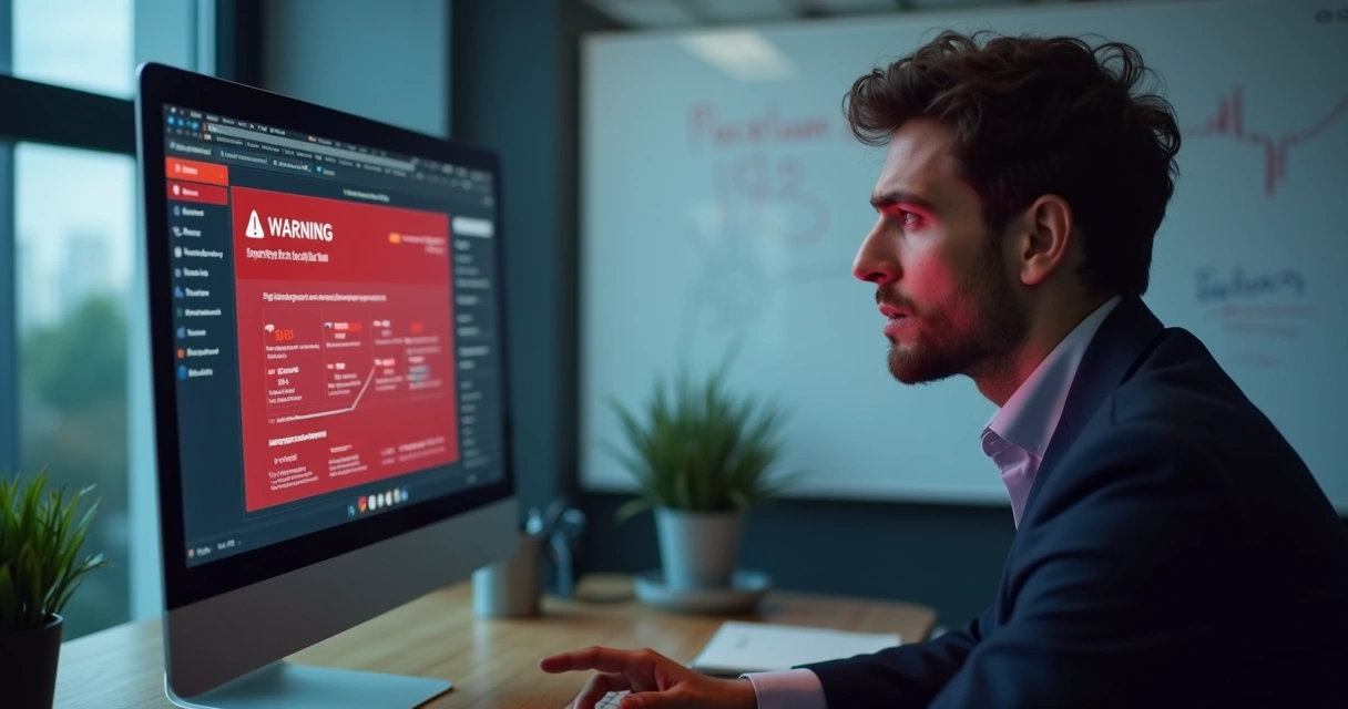 Listas Compradas: Exemplos Práticos e Vale a Pena Usar? 6 Empresário preocupado olhando relatórios de reputação