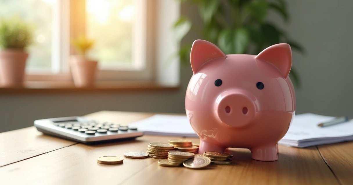 7 Estratégias Para Evitar Dívidas em Tempos de Alta de Juros 2 Cofrinho rosa cheio de moedas sobre a mesa