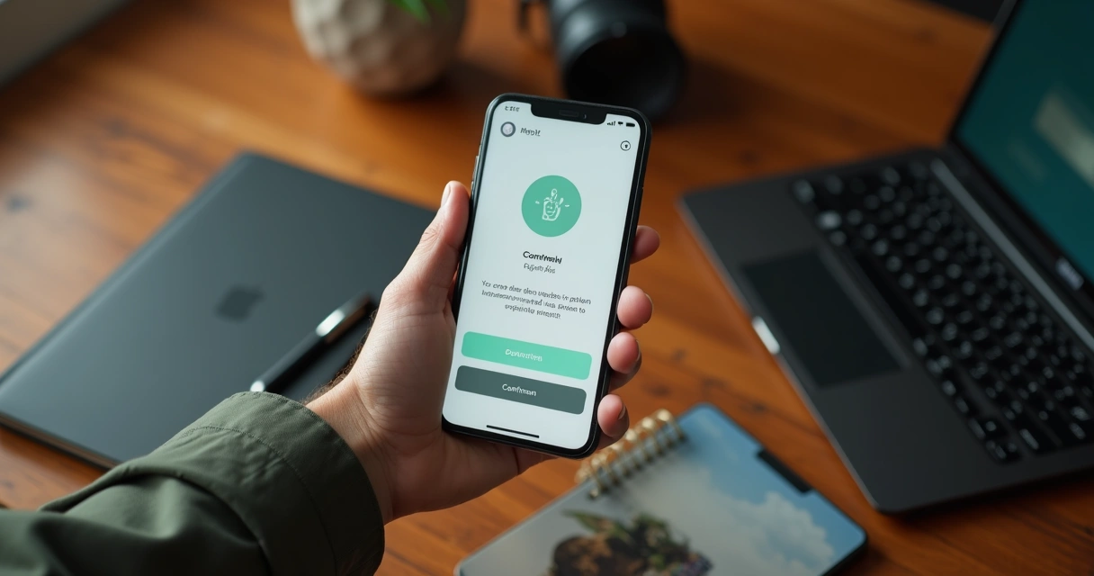 Pessoa recebendo pagamento via Pix no celular 