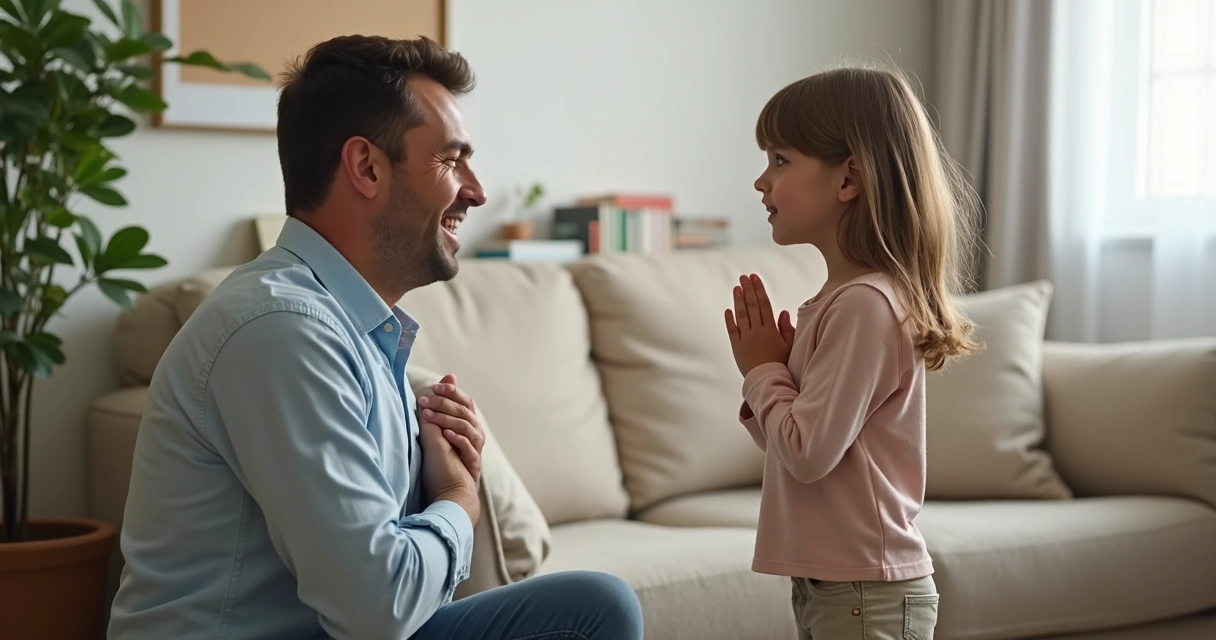 Adulto respirando con calma mientras acompaña a un niño