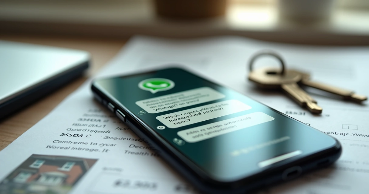 Mensagem automática de WhatsApp respondendo dúvidas de imóveis