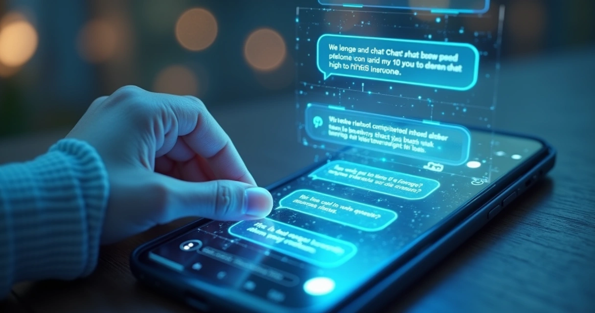 Interface digital mostrando chatbot respondendo mensagem 