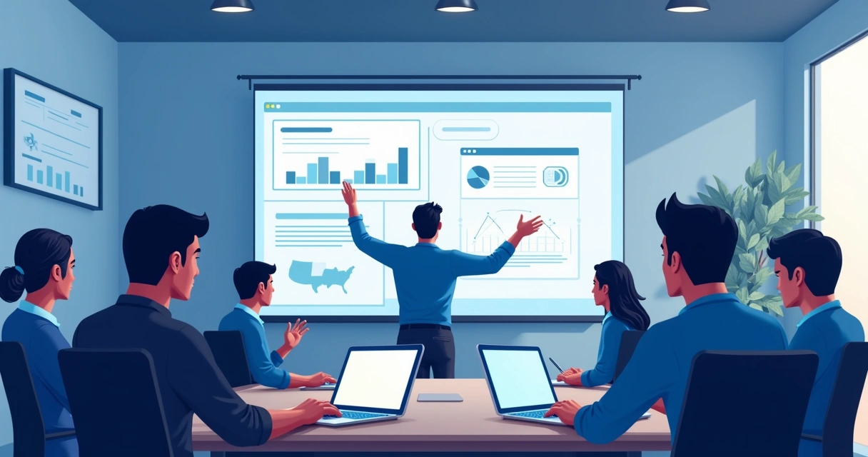 Equipe em sala de reunião monitorando e respondendo a uma crise de reputação digital 