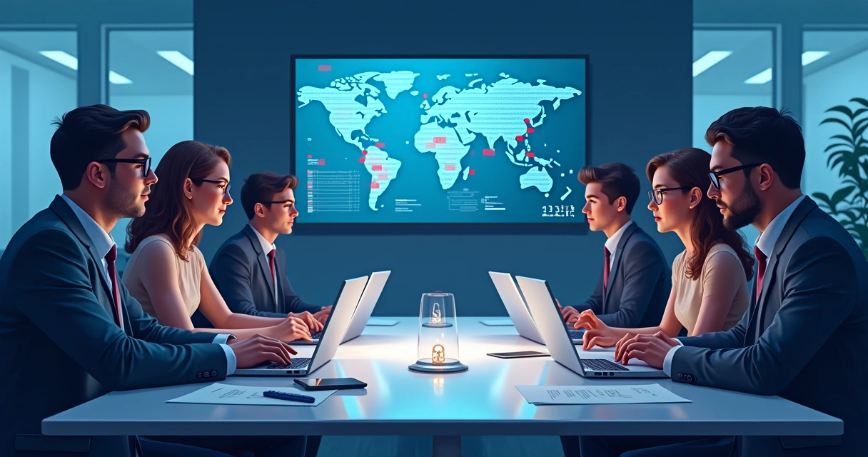 Equipe trabalhando na resposta a incidente digital 