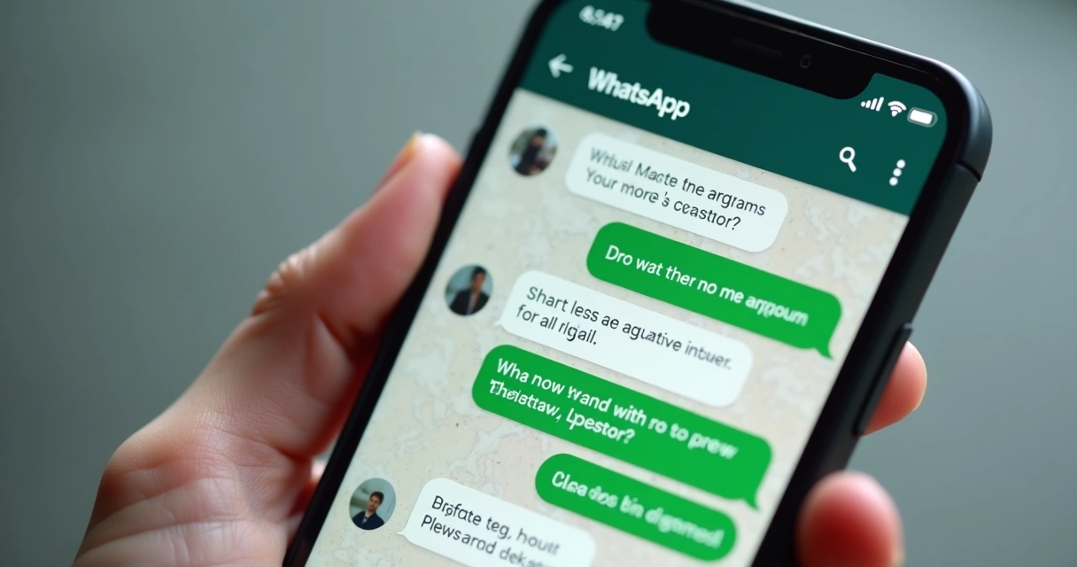 Tela com respostas rápidas prontas no WhatsApp