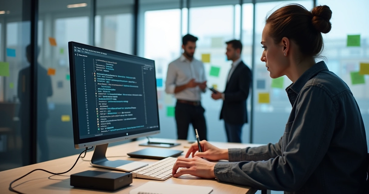 Profissional de TI restaurando arquivos de backup em ambiente corporativo 