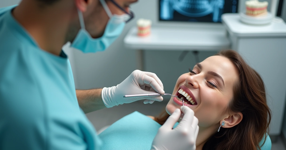 Dentista restaurando primeiro molar ausente em adulto