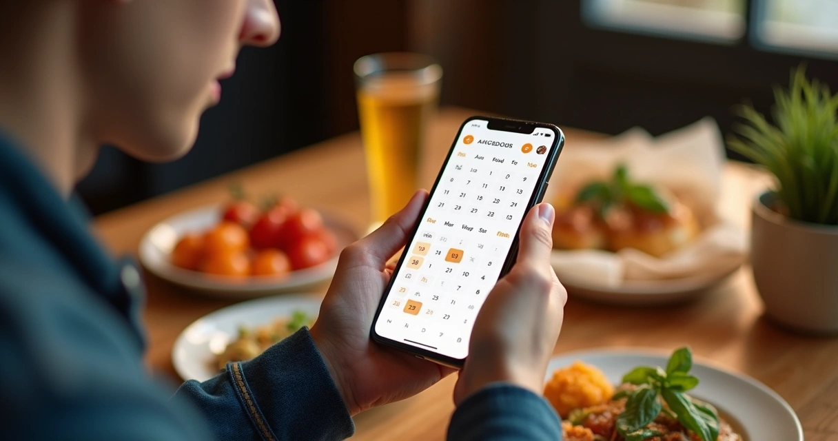 Pedido de entrega sendo agendado em celular por cliente 
