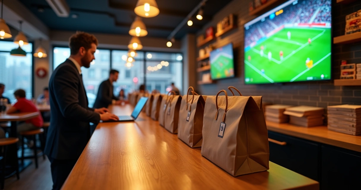 Gestor de delivery monitora pedidos em evento esportivo na TV 