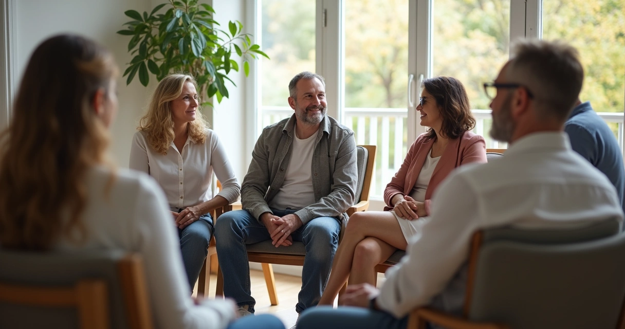 A group sitting in a circle for a restorative conversation