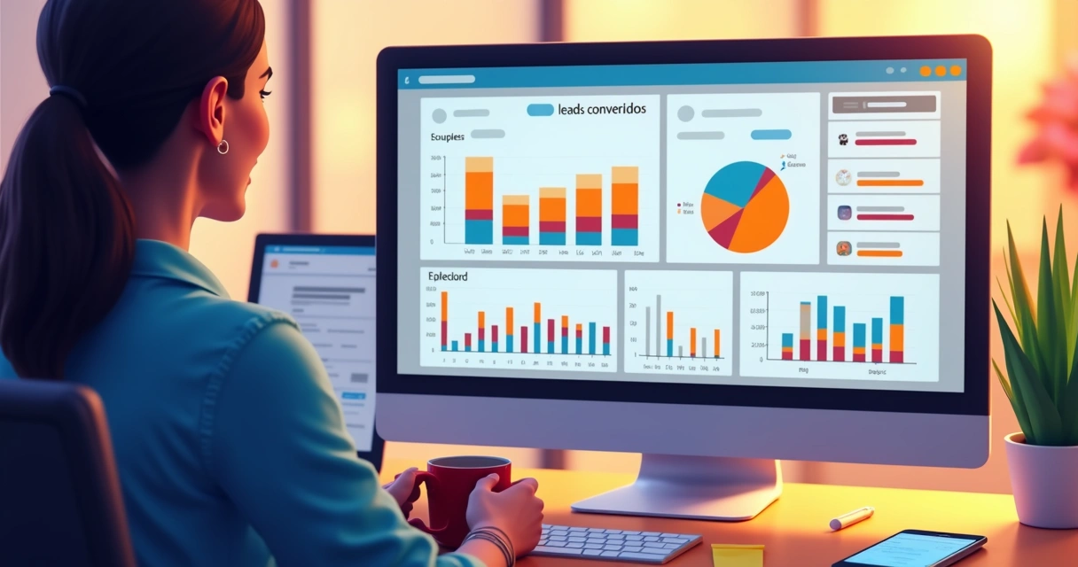 Dashboard mostrando resultados de agentes de IA em empresas 