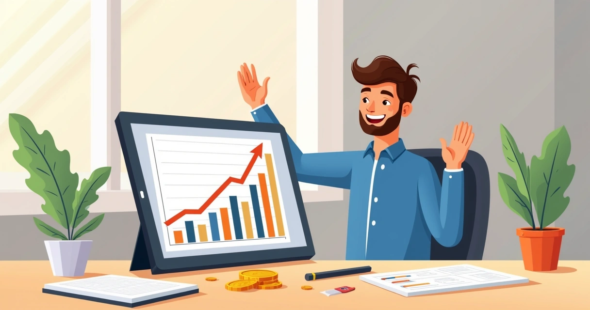 Gráfico mostrando aumento de vendas após implementar catálogo digital 