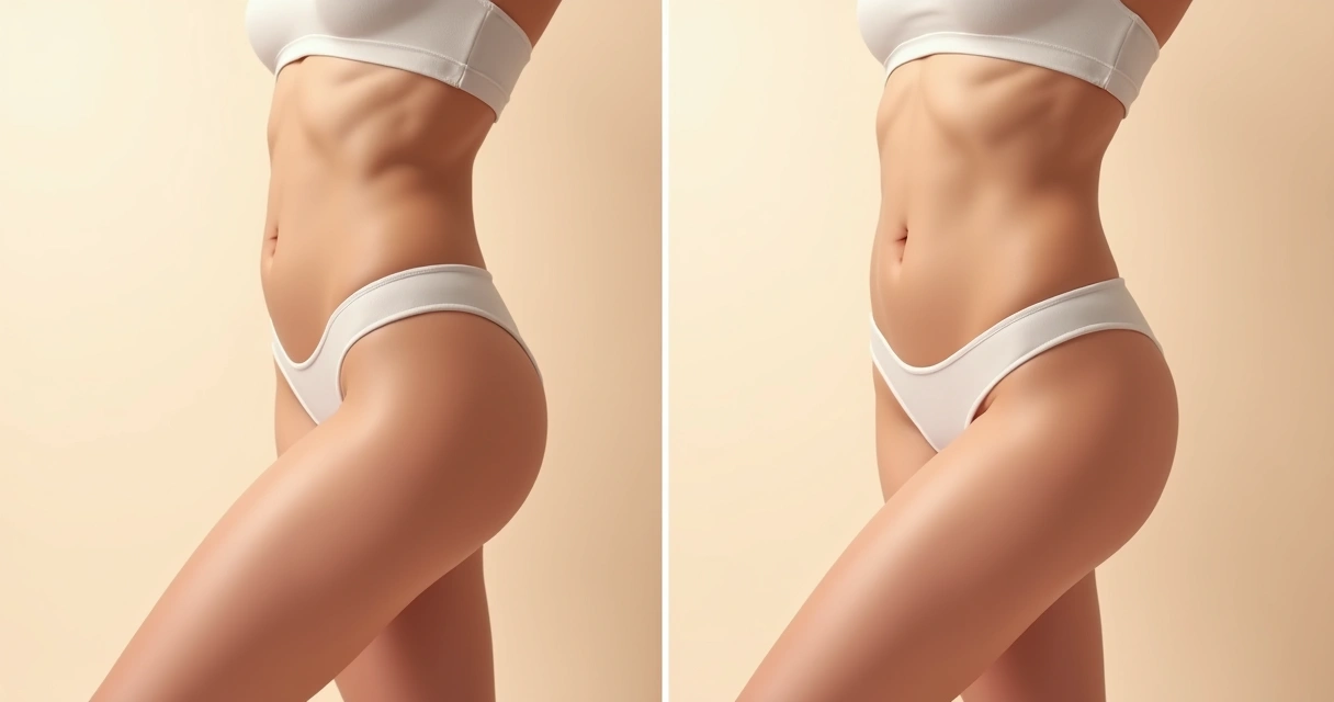 Pele corporal com contorno mais firme em ilustração 