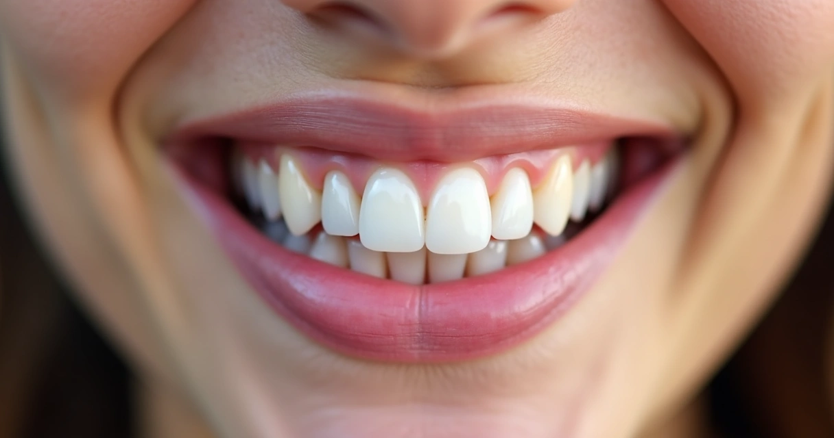 Sorriso mostrando gengiva saudável após enxerto gengival 