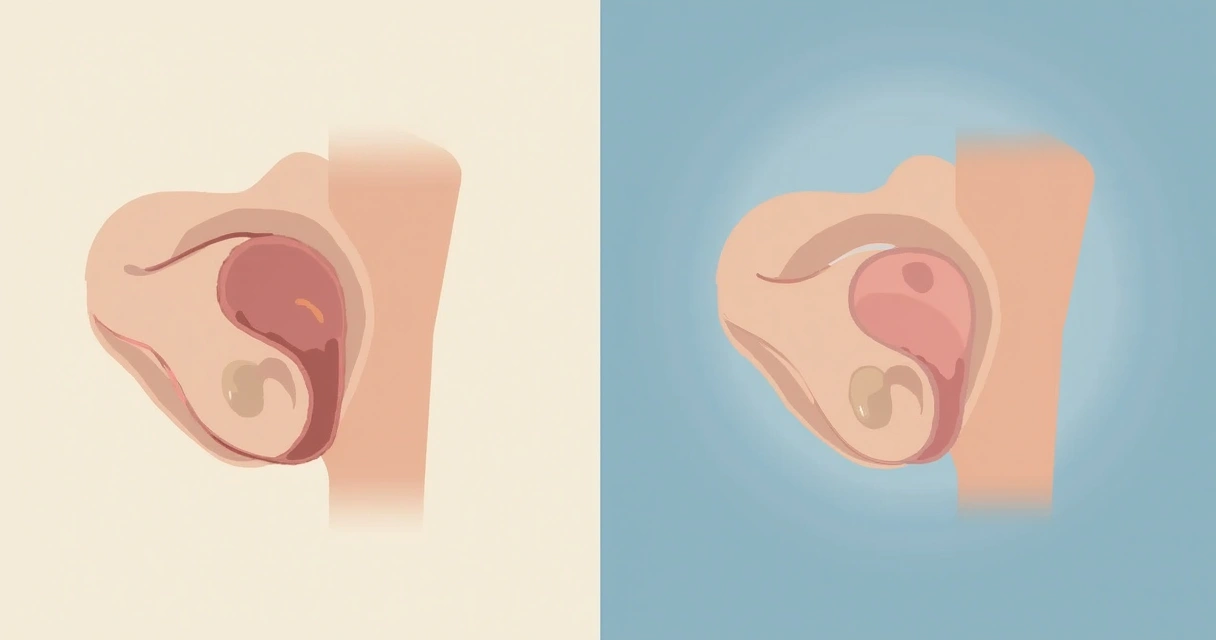Ilustração médica de resultado estético genital masculino natural 
