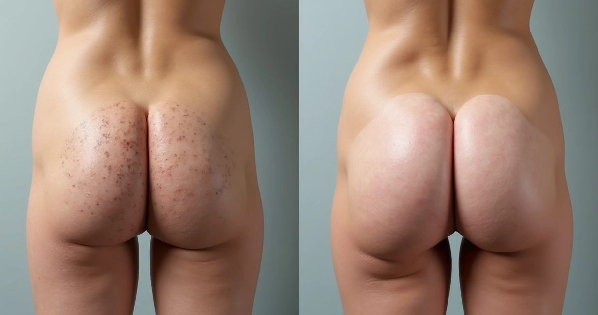 Comparação antes e depois de harmonização peniana