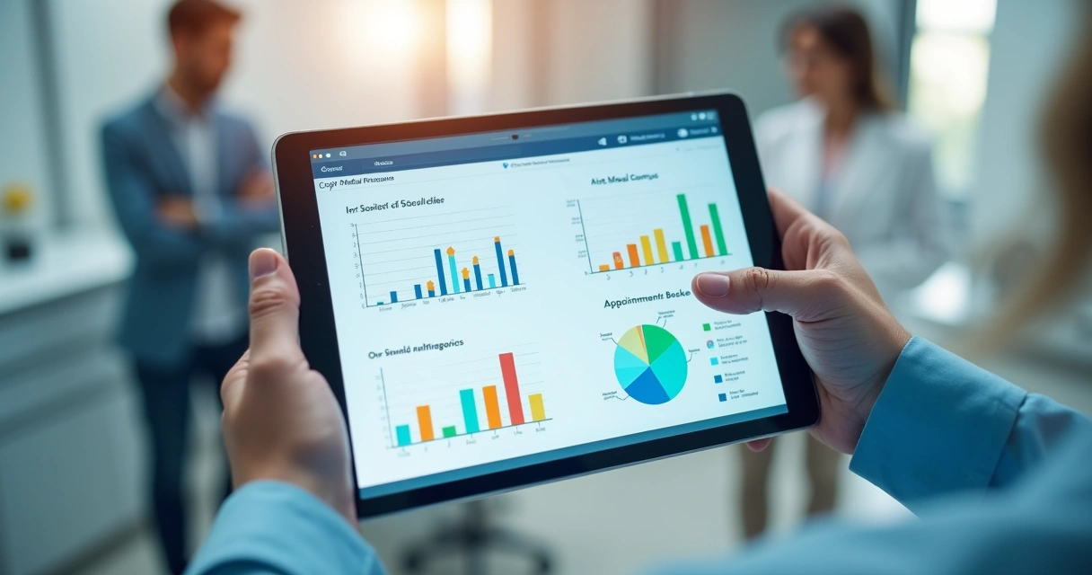 Resultados de ações de microinfluenciadores na odontologia apresentados em gráficos coloridos 