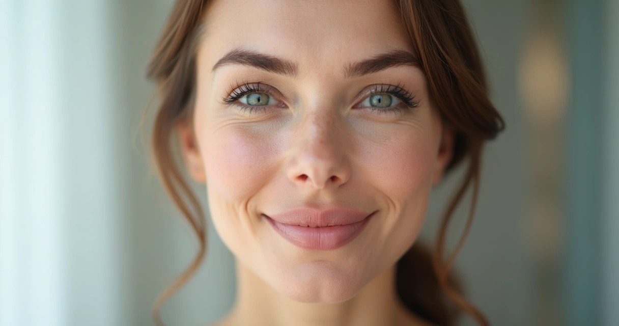 Rosto com expressão natural após botox