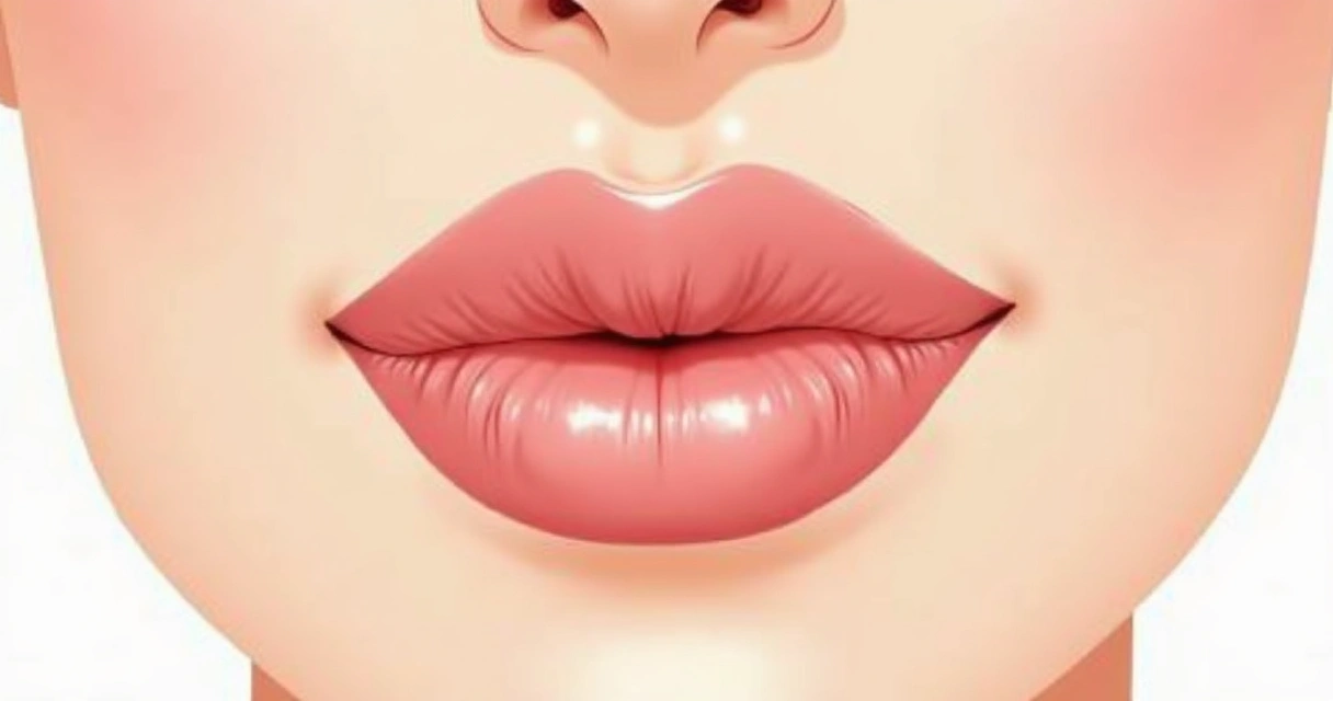 Lábios com contorno suave e resultado estético natural 