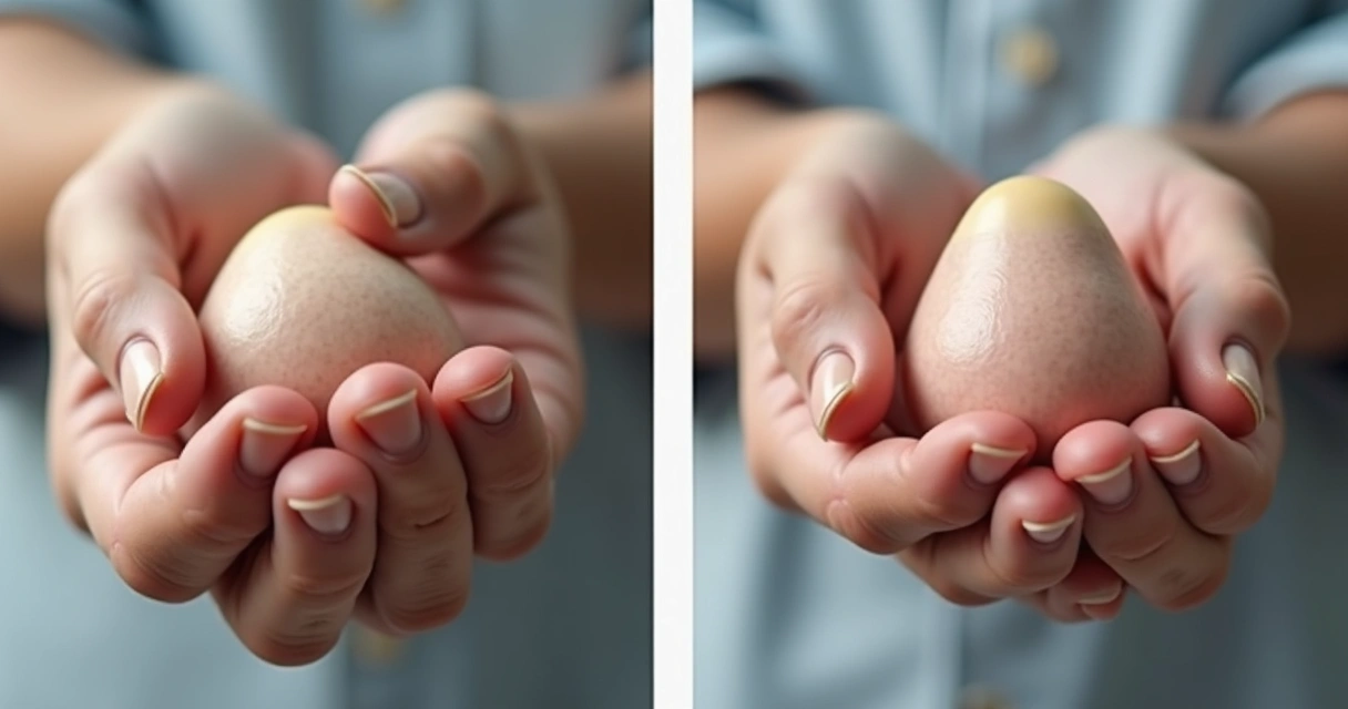 Comparação de volume peniano antes e depois em homem idoso 