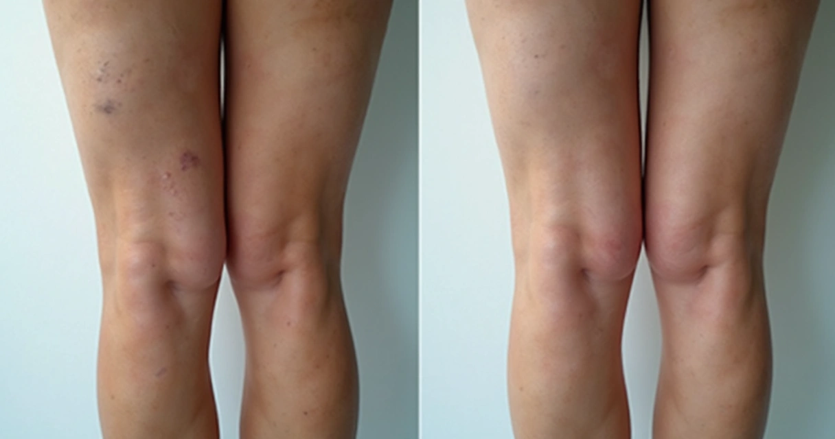 Resultado do tratamento moderno para vasinhos nas pernas 