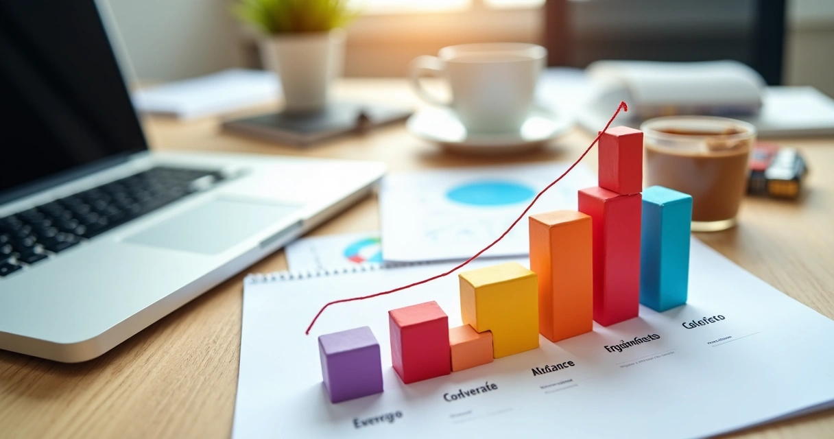 Gráfico de barras representando crescimento de empresa após consultoria.