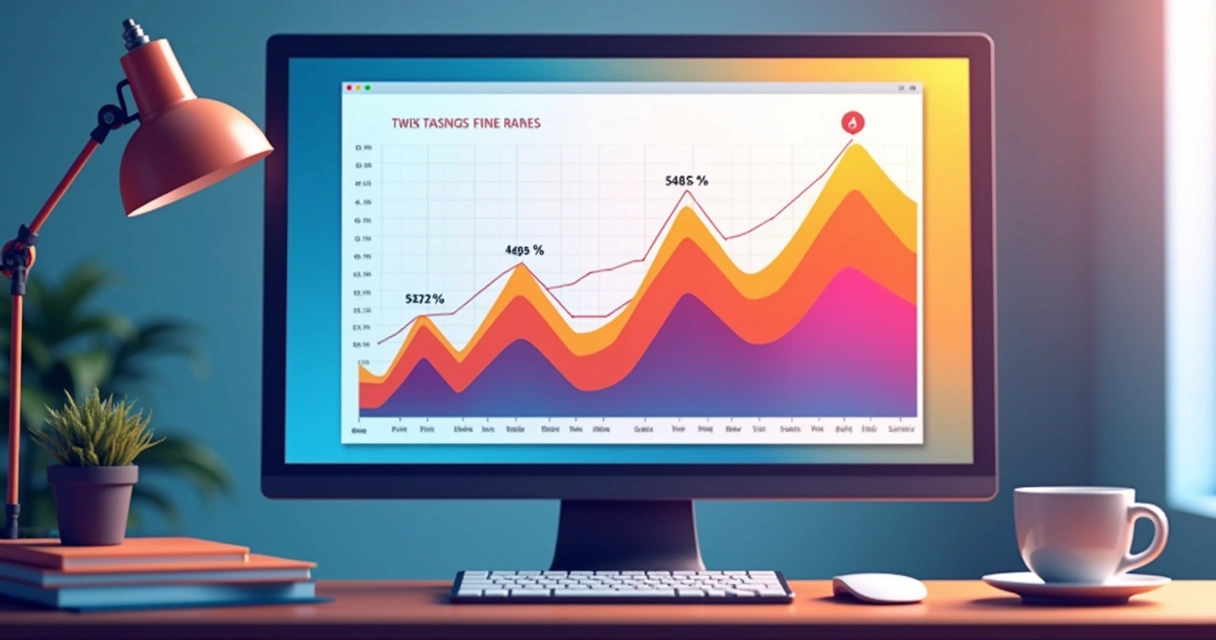 Gráfico mostrando evolução na taxa de conversão de landing pages personalizadas